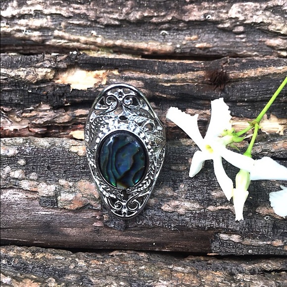 Abalone Shell Ring Boho - Picture 3 of 8
